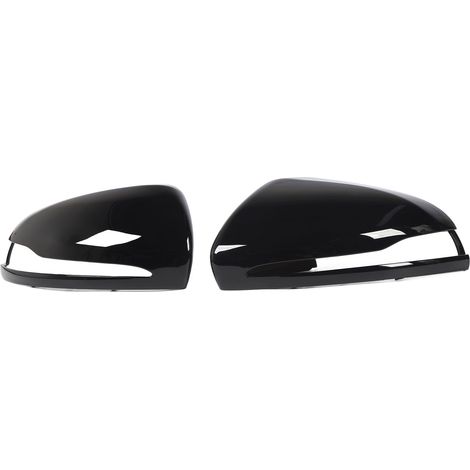 Außenspiegelgehäuse links/rechts für Mercedes C-Klasse W205 (2014–2021), 2er-Set, Schwarz glänzend, Linkslenker, ABS-Spiegelkappe (1/5)