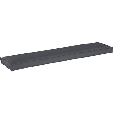 Coussin de plateau gris anthracite, 180 x 40 x 8 cm, tissu Oxford. (1/5)