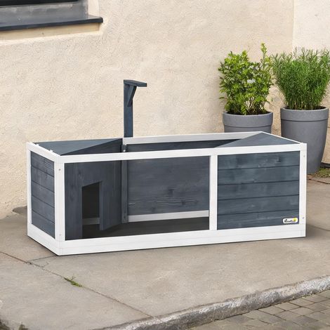 Enclos pour tortue en bois 120 x 50 x 40 cm avec deux abris (1/5)