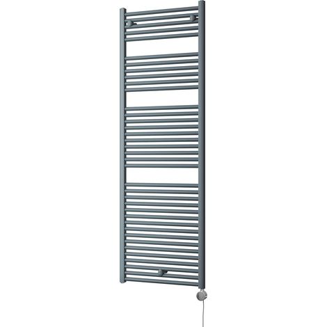 Roma - Anthracite Electric Towel Rail H1785mm x W600mm Straight 1000w Thermostatic (1/3)