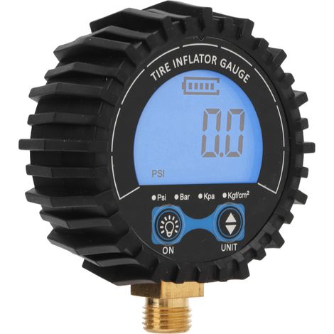 Manomètre numérique de pression des pneus, plage de 3 à 200 PSI, écran LCD rétroéclairé, lecture précise, universel pour voitures, camions et camping-cars. (1/5)