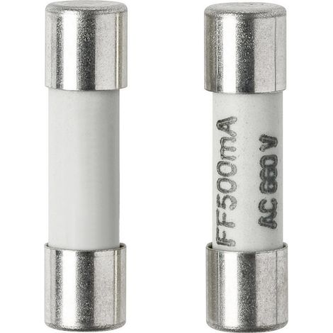VOLTCRAFT 123421  Feinsicherung (Ø x L) 5 mm x 20 mm 500 mA 660 V Superflink -FF- Inhalt 1 St.