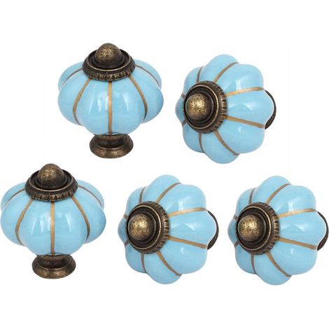 Bouton de cuisine en céramique Schrank Schublade Ziehgriff Lake Blue 5st (ce7cf39bbae44afb6e35152308 (1/4)