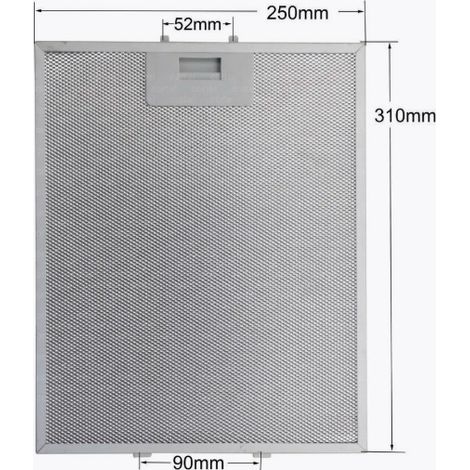 Compatible with Whirlpool/Ikea/Jenn Air W10169961A extractor hood filter, 310x250mm, replacement set for kitchen extractor hoods.--DTEKGAZ