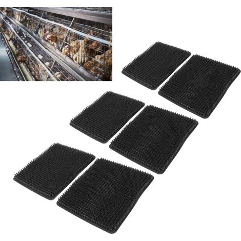 Tapis de nidification pour poules, tapis pour œufs, tapis pour pondoirs, tapis de paille, tapis en plastique pour poulailler, tapis pour œufs en plastique imitation herbe, noirs. (1/5)