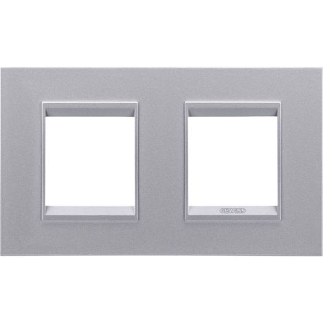 PLAQUE LUX 2+2P H TITANE GEWISS GW16223YT (1/2)