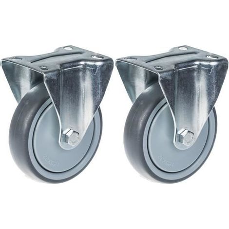 Drehrolle - ZHONGSHAN - 125 mm - Feststehend - Tragfähigkeit 260 kg - Set mit 2