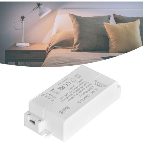 Alimentation LED 24W 2A DC12V, Transformateur à Tension Constante pour Éclairage DIY, AC 100‑240V
