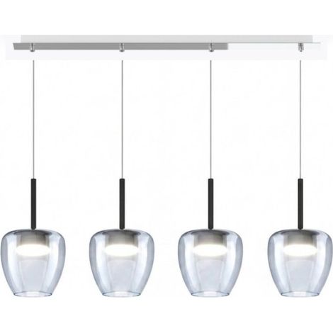 Top light moderne kylie 1236 4p + r80x4r4 cr gx53 led métal verre pyrex, verre bleu (1/5)