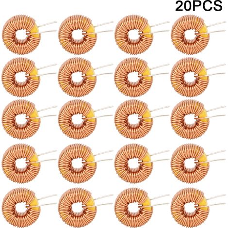 20 Bobines Cuivre Torique 100µH 0.6mm Haute Qualité pour Circuits Imprimés (1/5)