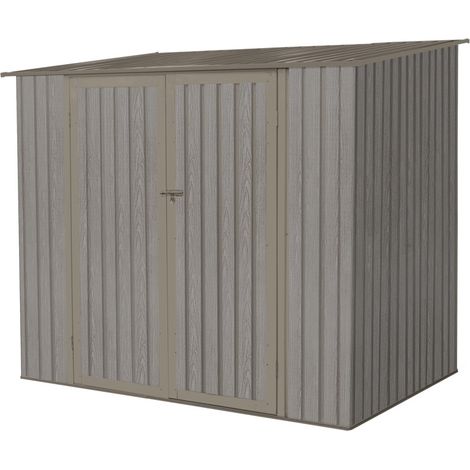 Chalet & Jardin – Abri de jardin métal monopente 3,3 m² – Acier galvanisé traité anti-UV – Toit optimisé pour écoulement d'eau – Grilles d'aération (1/7)