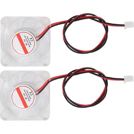 Lot de 2 ventilateurs de refroidissement pour imprimante 3D avec éclairage LED et roulement hydraulique, mini radiateur 4010 pour hotend V6 24V (1/5)