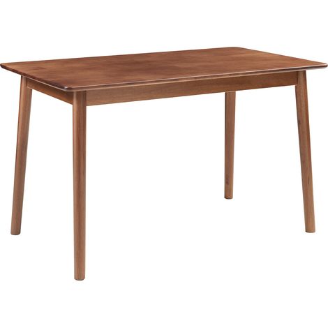 Tavolo da Pranzo Klijori Tavolo da Cucina in Legno di Hevea 140x70 cm Effetto Noce [en.casa] (1/5)