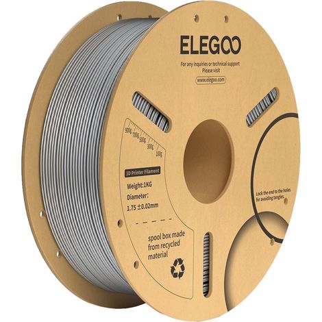 Filamento elegoo PLA+ (Gris espacial)