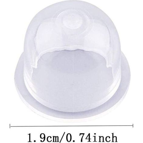 Poire D Amorçage - Carburateur - Compatible Tondeuses Tronçonneuses Débroussailleuses - Transparent - Pack De 12 (1/5)