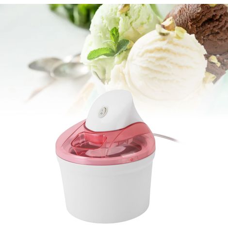 Automatischer Joghurt-Gefrierschrank und Eismaschine für Zuhause, 1200 ml, Weiß/Rosa, ABS, 16,5 cm, Familienkapazität, einfache Bedienung, inklusive Rezepten (1/5)