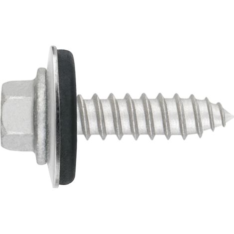 Boite de 500 - Vis autotaraudeuse Atlantis C4-M + rondelle vulcanisée EPDM-acier - Inox A2 6,25 x 25 P-16 - Boite de 500