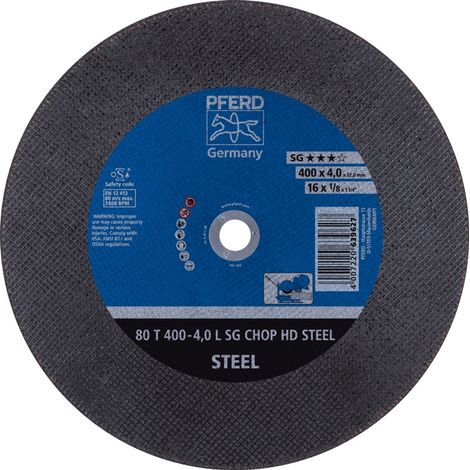 PFERD TOOLS Trennscheibe T 400x4,0x32 mm Leistungslinie SG CHOP HD STEEL für Stahl 10 Stk (1/5)
