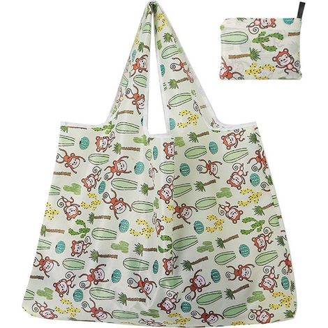 Wiederverwendbare Tasche – Faltbare Einkaufstasche – Wasserabweisendes Material – 68 x 58 cm (ausgeklappt) – 15 x 11 cm (gefaltet) – 1 Stück (1/5)