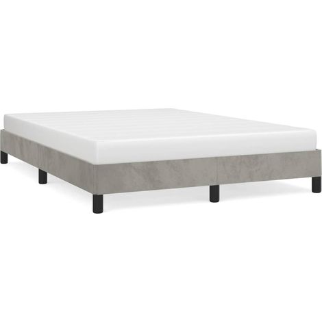 Maison Exclusive - Bettgestell ohne Matratze Hellgrau 140x200 cm (1/5)