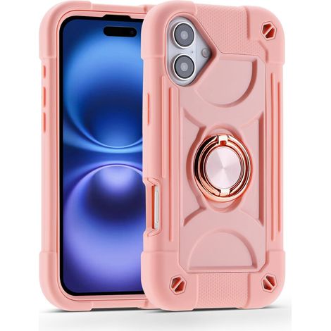 Una custodia per iPhone 16 (6,1 pollici) con anello di supporto, protezione anticaduta di livello militare e robustezza, tutto in un unico prodotto.