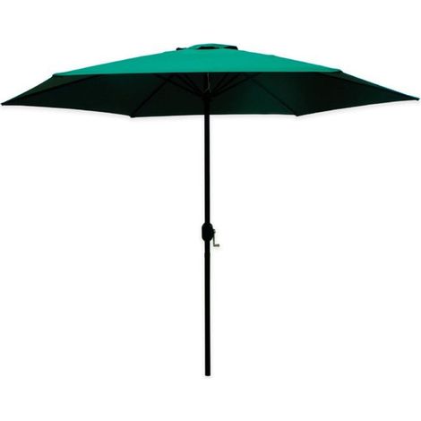 TrAdE Shop Traesio - Ombrellone Da Giardino Parasole Piscina Terrazza ø270x220cm Verde Manovella 017057 - (1/2)
