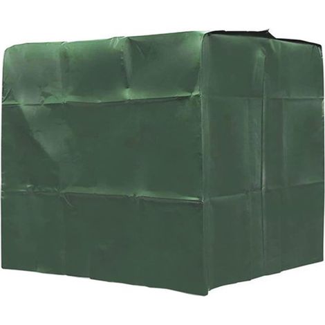 Funda verde para IBC para barriles de lluvia de 275 galones，apta para tanques IBC de 1000 litros，210D，Resistente a los rayos UV y al polvo (1/5)