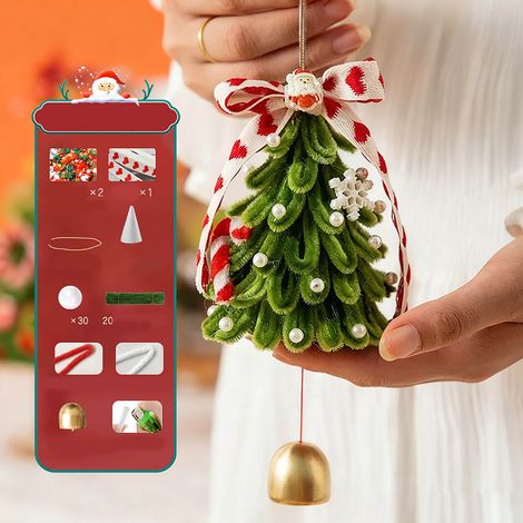 Clochette De Décoration - En Vigne Tressée Avec Ruban Et Clochette Dorée - Pour Rétroviseur Auto Porte Arbre De Noël - Lot De 1 (1/5)