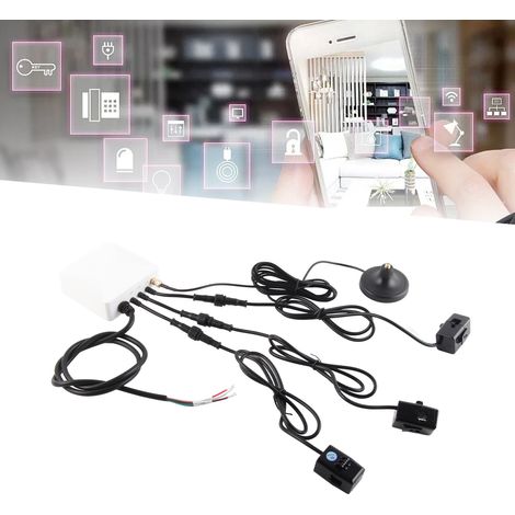 Moniteur d'énergie domestique intelligent avec 3 capteurs de niveau de circuit 200A, 100240V, compteur intelligent triphasé WiFi Tuya, surveillance/instrument de puissance en temps réel. (1/5)