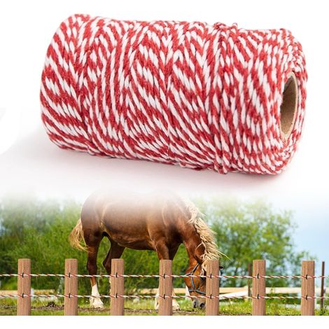 Treillis de clôture électrique 200 m, 2 mm, clôture électrique pour chevaux (1/5)