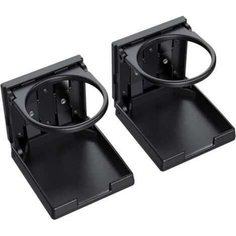 portabicchieri universali regolabili e pieghevoli, neri, per auto, in plastica a prova di perdite, portatili, con diametro di 7,5 cm, adatti per auto, camion, barche e furgoni.