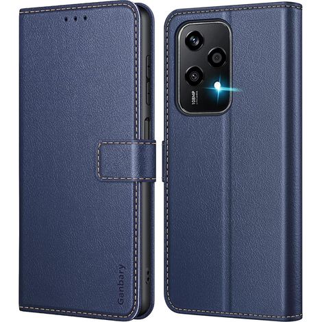 Ganbary Honor 200 Lite Handyhülle Leder Klapphülle Blau Magnet Standfunktion (1/5)