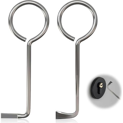2 PCS Outil D'ouverture,Clé Passe-partout,Acier Inoxydable,Serrure Intérieure,Porte Chambre,Usage Professionnel