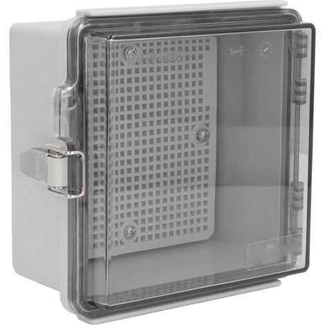 Boîte de jonction étanche, boîte électrique à couvercle rabattable transparent, boîtier électrique extérieur en plastique ABS IP67 avec plaque de montage, supports et vis (1/5)