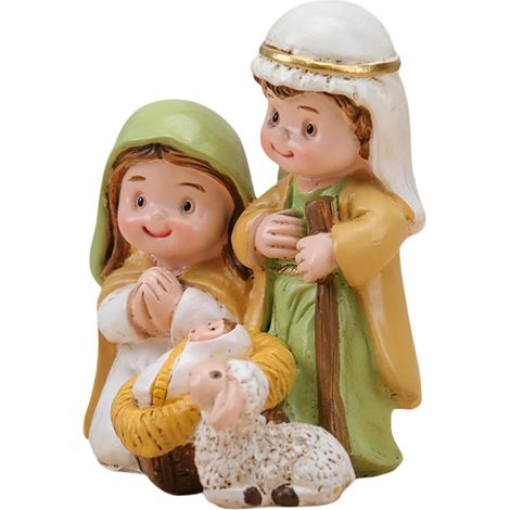 Ensemble de Figurines de scène de la nativité en résine, décoration de noël, pour Dessus de Table de noël ou décoration de Bureau