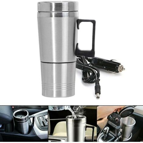 Tasse de voyage chauffée 12V 300ML Camion de voiture portable Bouilloire électrique Chauffe-eau Flacon en acier inoxydable Chauffage thermique électrique Tasse à café avec allume-cigare (1/5)