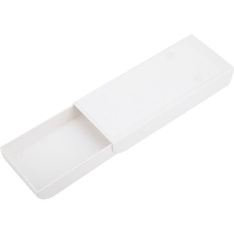 Organiseur de bureau sous colle, boîte de rangement en plastique ABS blanc pour fournitures de bureau