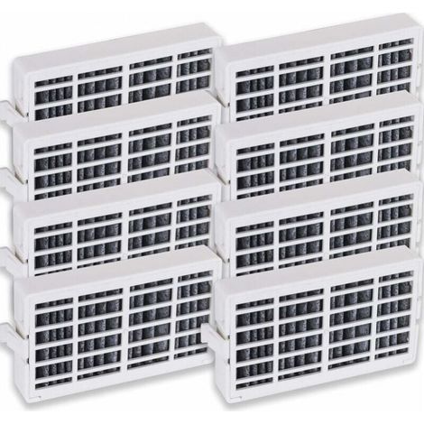 Paquete de 8 filtros desodorizantes para refrigerador Whirlpool (W10311524 RAF1180). Filtro de carbón activado compatible con Whirlpool (W10311524 RAF1180). (1/4)