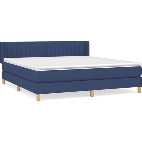 Maison Exclusive - Giroletto a Molle con Materasso Blu 180x200 cm in Tessuto (1/5)
