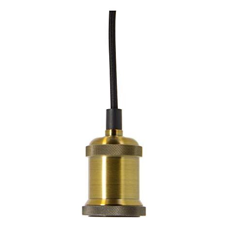 Xanlite – Suspension vintage à douille dorée E27 – Longueur 120 cm – Compatible ampoules LED – SDVEG (1/7)