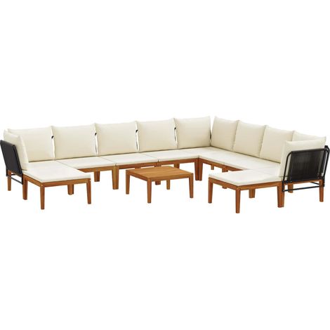 Maison Exclusive - 11 stk. Massives Akazienholz & Seil Natur (1/5)