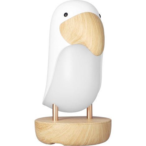 Innovative Vogel-Nachtlampe, USB-LED-Nachtlicht, Kinderzimmerdekoration, schlichtes weißes Design, ABS.