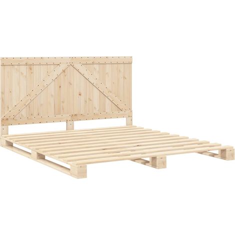 Cadre de lit sans matelas avec tête de lit 200x200 cm vidaXL (1/5)