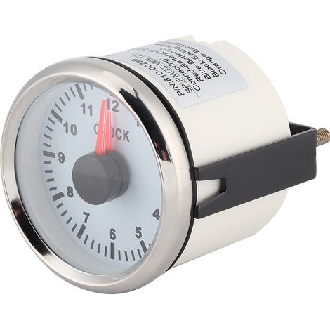 GARRYFIZH Compteur horaire 2", 12V/24V, blanc, bateau/voiture (1/5)
