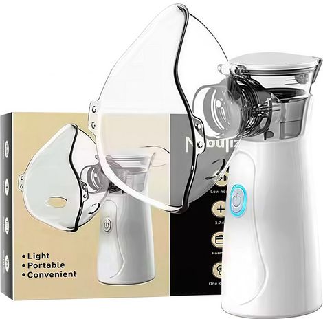 Nébuliseur portable pour animaux – Vitesse d'atomisation rapide – Particules ≤ 3,7 micromètres – Chambre amovible 10 cc (1/5)