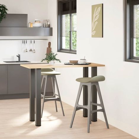 vidaXL Bar Table Legs 4 pcs Anthracite 100-102 cm Steel (1/5)