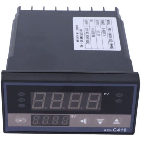 QORVA- REX C410 Thermostat de régulateur de température numérique de sortie de contrôle de relais réglable AC220V (1/4)