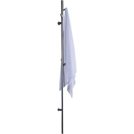 Badheizkörper Elektrisch Handtuchheizkörper Elektrisch 1525×65mm Heizkörper Heizung 304 Edelstahl Handtuchwärmer Wandmontage Handtuchtrockner mit 3 Haken, Plug In, Chrom