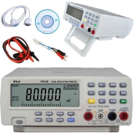 Digitalmultimeter, AC/DC 600V, 10A Stromstärke, LCD-Display mit Hintergrundbeleuchtung, Temperaturmessung, langlebiges Kunststoffgehäuse (1/4)