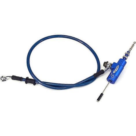Système de maître-cylindre d'embrayage hydraulique universel M10 pour moto avec flexible de frein de 1200 mm et tuyau d'huile pour pit bike/dirt bike - kit bleu (1/5)